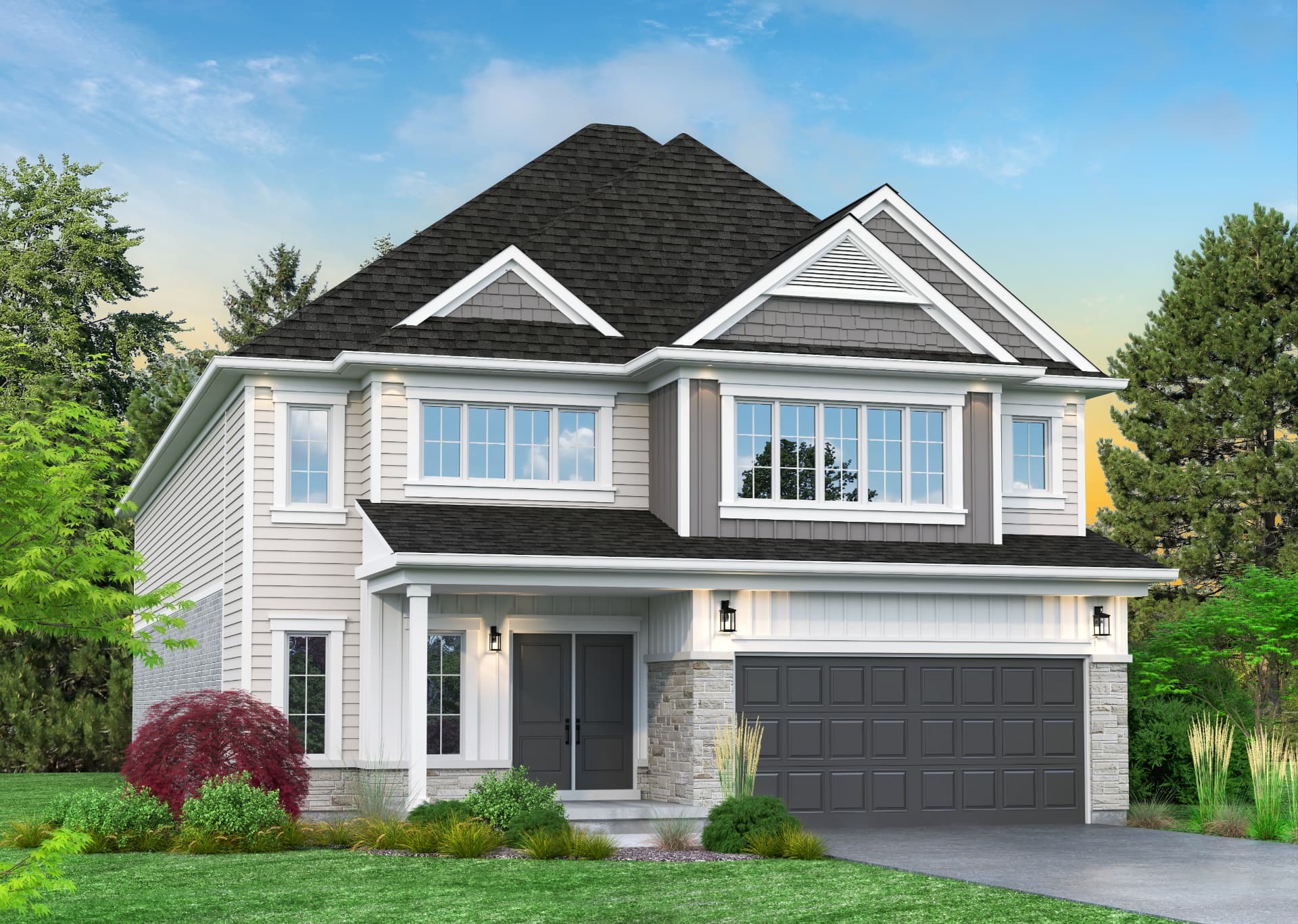 The Mansfield model home at Harmony on Twenty in Hamilton